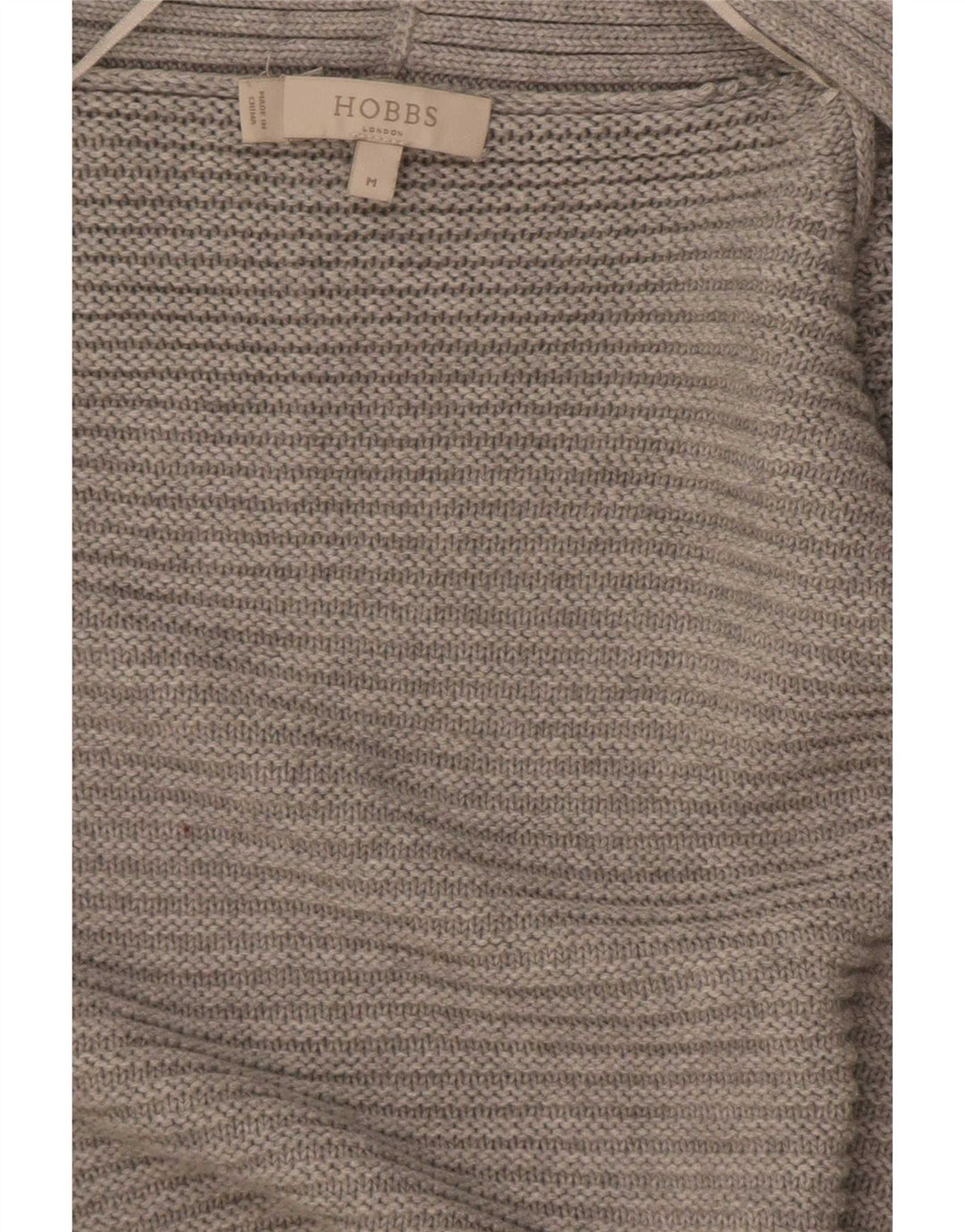 Sweter damski Hobbs z otwartym kardiganem UK 14, średnioszary, bawełniany