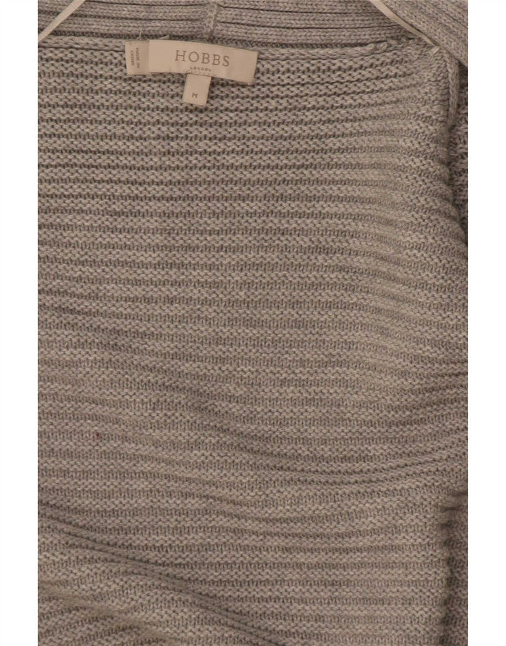 Sweter damski Hobbs z otwartym kardiganem UK 14, średnioszary, bawełniany