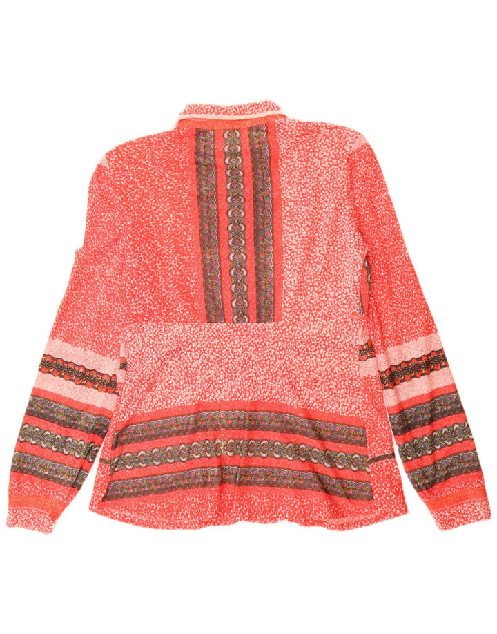 Vintage damski zestaw 2-częściowy UK 12, średni czerwony poliamid