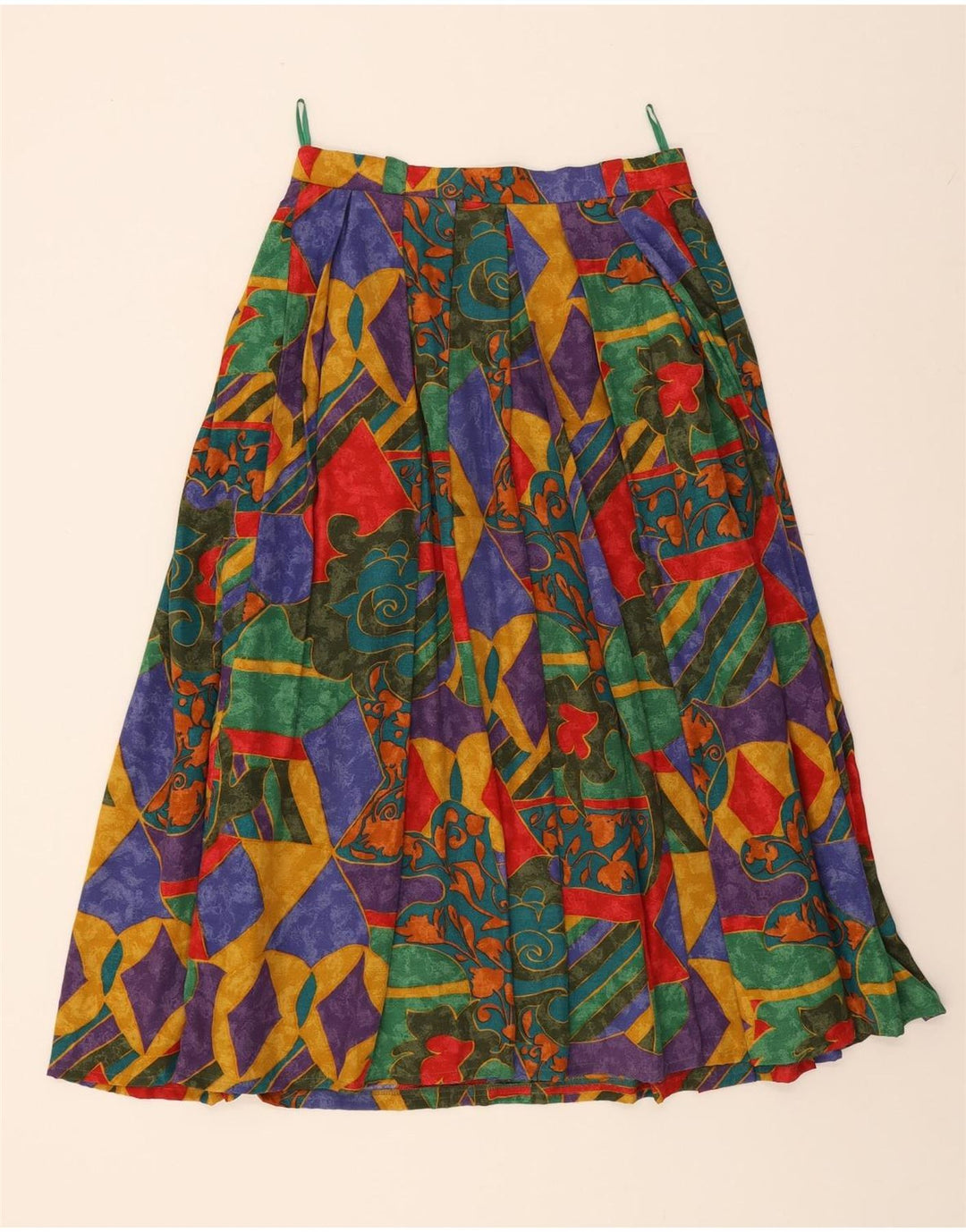 VINTAGE Womens Abstract Pattern A-Line Skirt W28 Medium Multicoloured Vintage Vintage and Second-Hand Vintage from Messina Hembry 