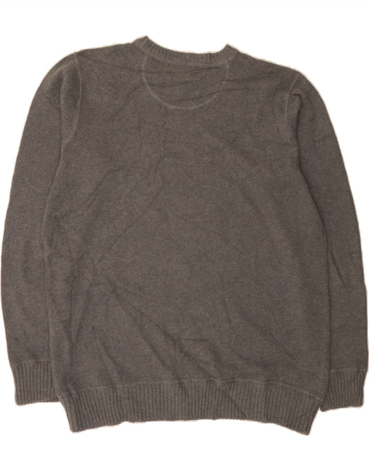 EDDIE BAUER Mens Crew Neck Jumper Sweater XL Grey Cotton Vintage Eddie Bauer and Second-Hand Eddie Bauer from Messina Hembry 