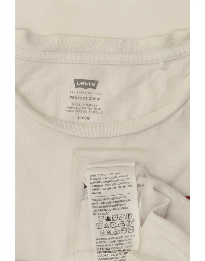 Damska koszulka Levi's Top UK 16 Large4 Biała bawełna