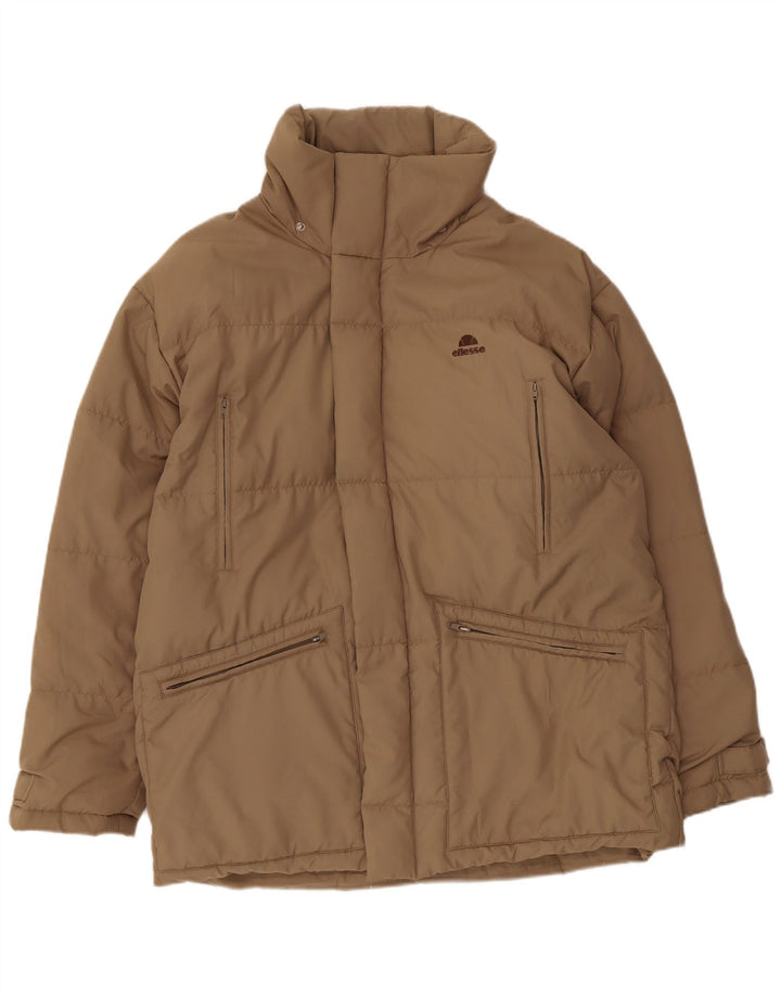 Męska wyściełana kurtka Ellesse o luźnym kroju UK 36 Small Brown