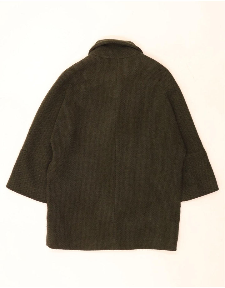 Damski płaszcz oversize Massimo Dutti UK 10 Small, wełna khaki