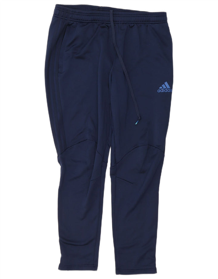Damskie spodnie dresowe Adidas UK 18 XL granatowe, poliestrowe