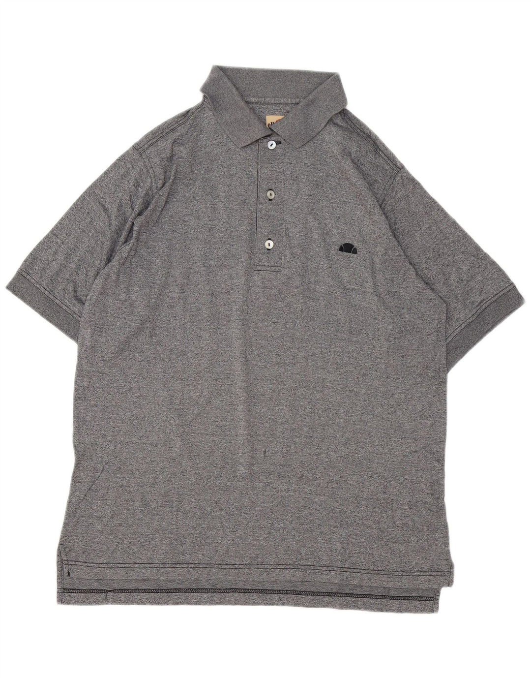 Męska koszulka polo Ellesse, mała, szara, bawełniana w plamki
