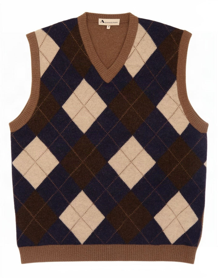 Podkoszulek męski Aquascutum w kolorze średniobeżowym Argyle/diamentowa wełna