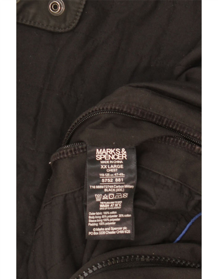 Męska kurtka użytkowa Marks & Spencer UK 44 2XL Czarna, bawełniana