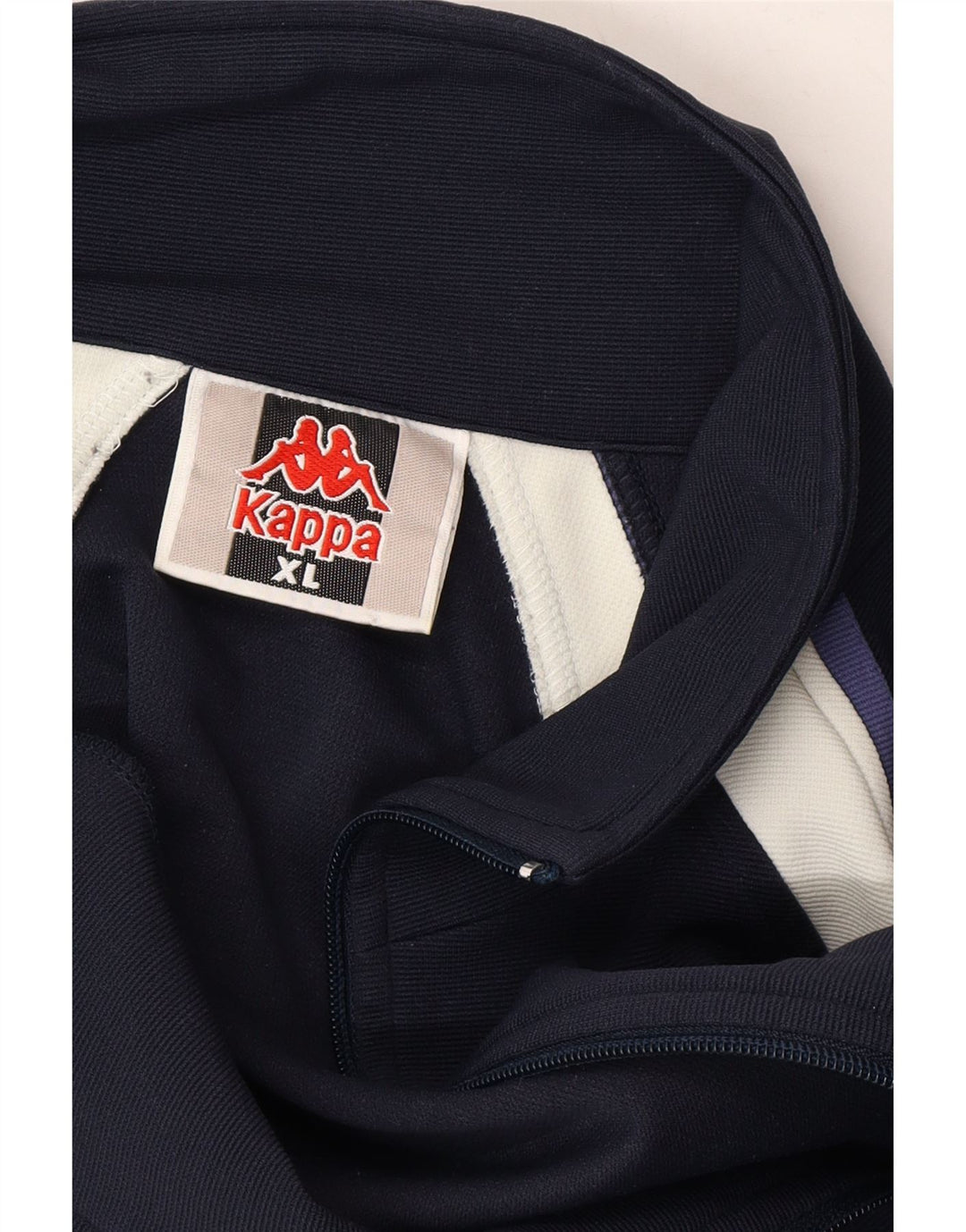 KAPPA Mens Tracksuit Top Jacket XL Navy Blue Colourblock Vintage Kappa and Second-Hand Kappa from Messina Hembry 