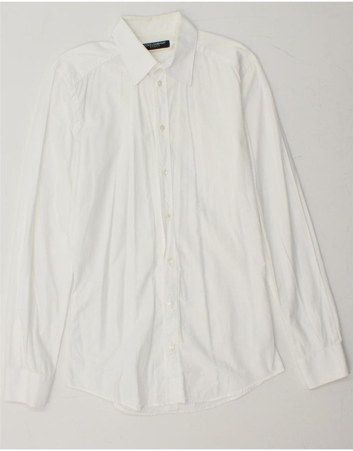 Koszula męska DOLCE & GABBANA, rozmiar 14 1/2 37, mała, biała, bawełniana