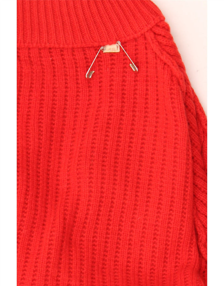 Sweter męski w stylu vintage, rozmiar 46 XL, czerwony