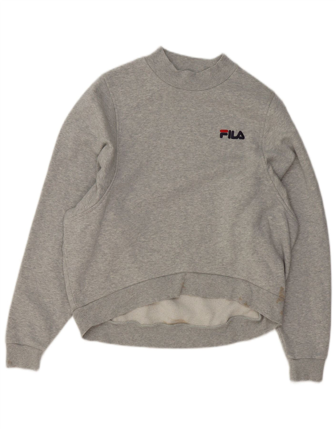 Damska bluza oversize Fila UK 10, mała, szara, nakrapiana bawełna
