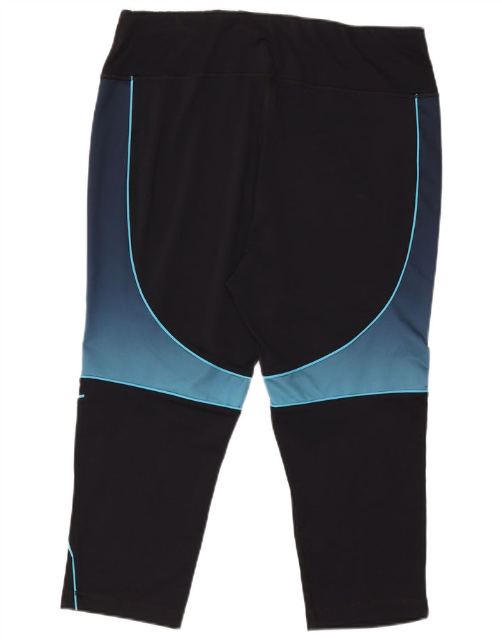 Damskie legginsy Capri Fila UK 18 XL, czarny poliester z blokami kolorów