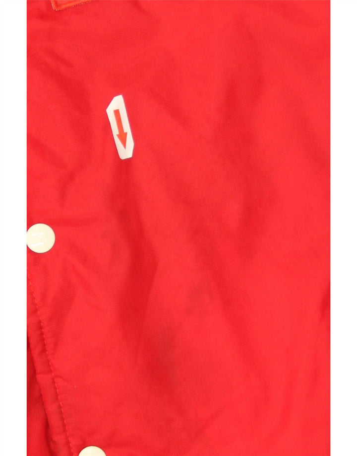 Męska kurtka varsity w stylu vintage, UK 38, średni czerwony poliamid