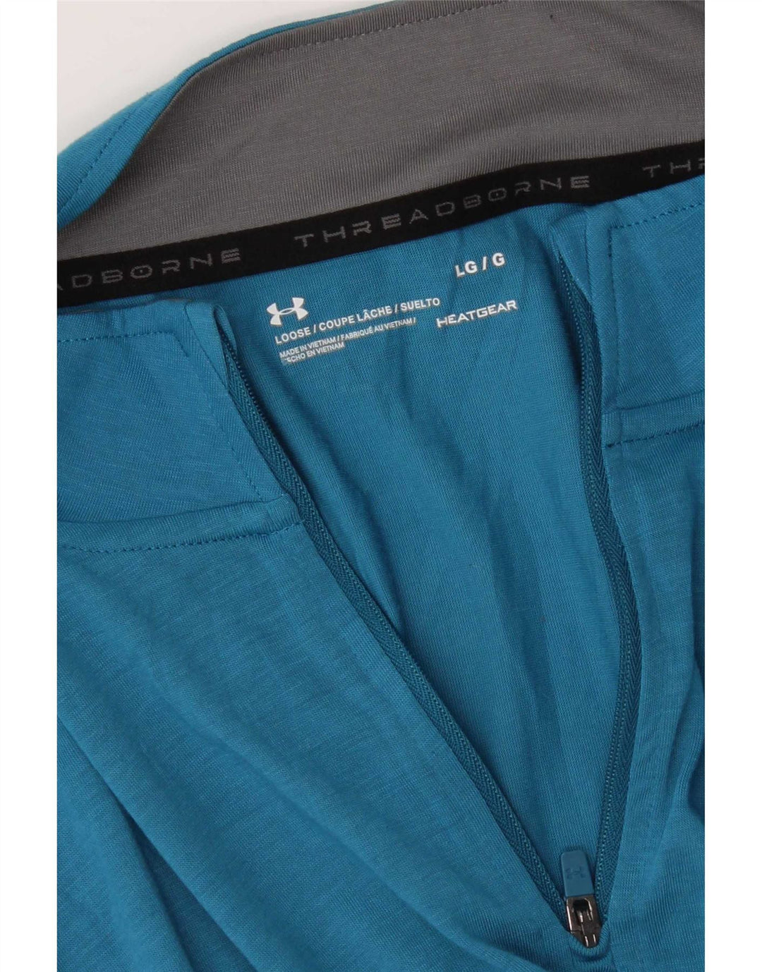 Męski dres Under Armour Heat Gear z zamkiem błyskawicznym, duży, niebieski