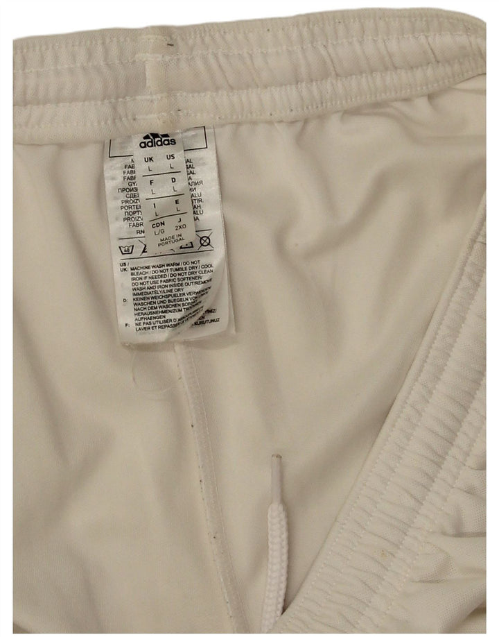 Męskie spodenki sportowe Adidas Aeroready, duże, białe, poliestrowe