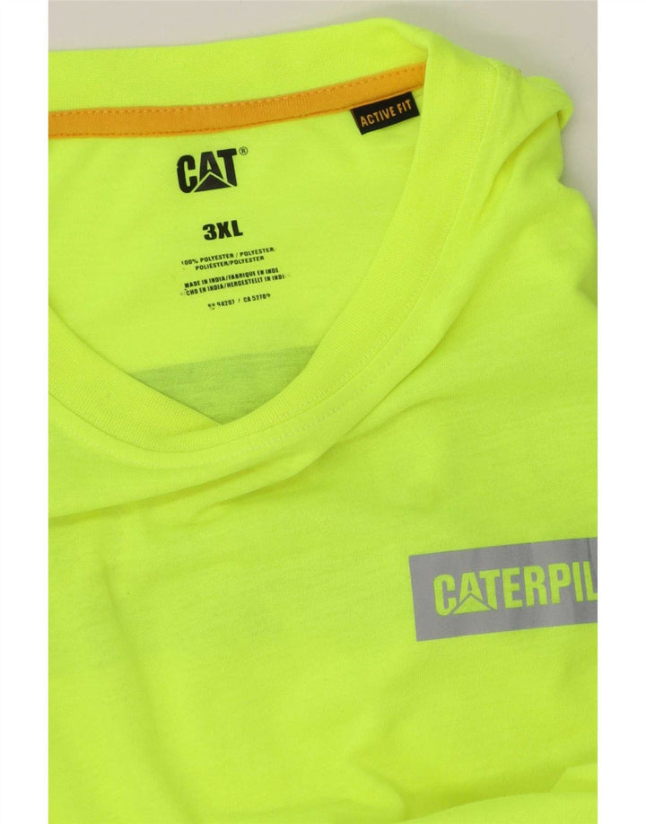 Męska koszulka z grafiką CAT Top 3XL Zielony poliester