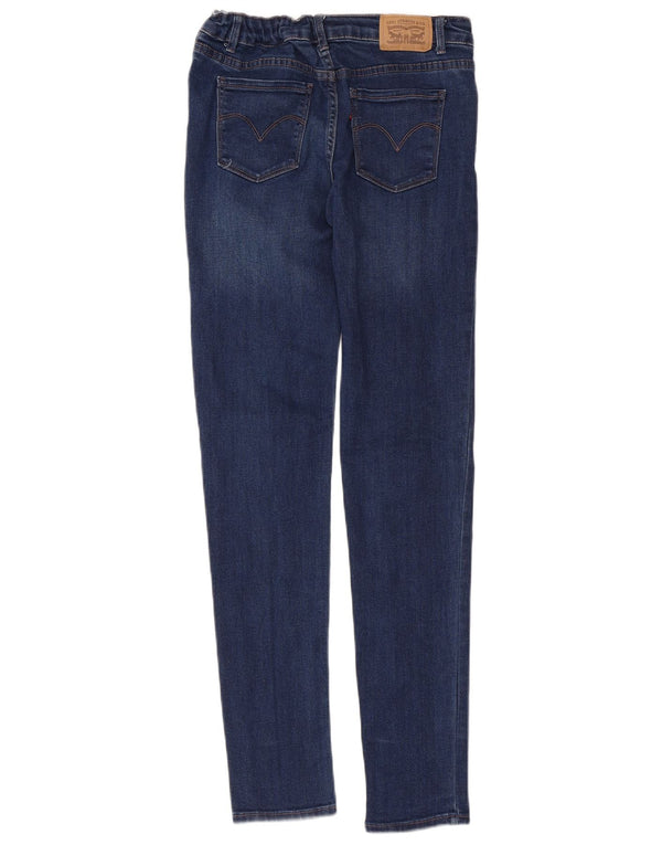 Dżinsy LEVI'S Dziewczęce 710 Super Skinny 13-14 lat W28 L29 Granatowa Bawełna