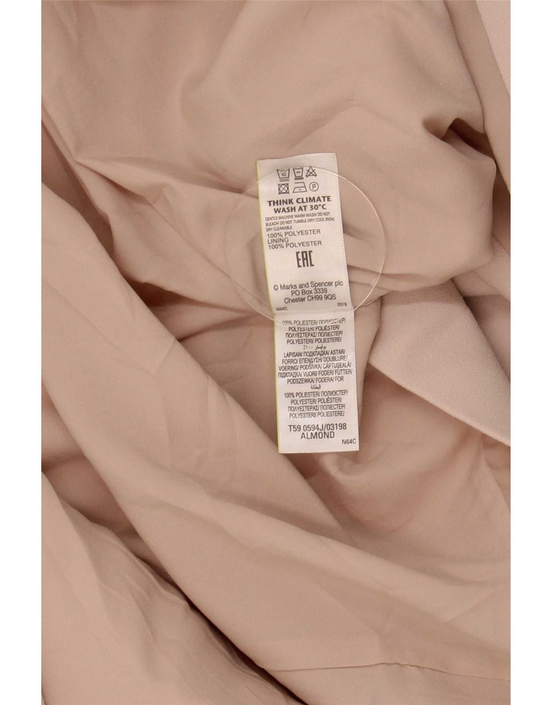 Marks & Spencer Damska marynarka z rękawami 3/4 i otwartymi, UK 24 4XL, różowa