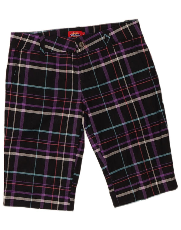 Damskie spodenki Chino Dickies Bermudy US 3 XS W28 Czarna bawełniana krata