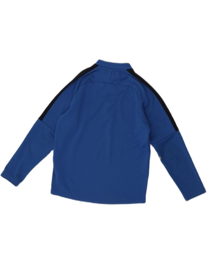 NIKE Boys Zip Neck Tracksuit Top Jacket 8-9 Years Small  Blue Colourblock