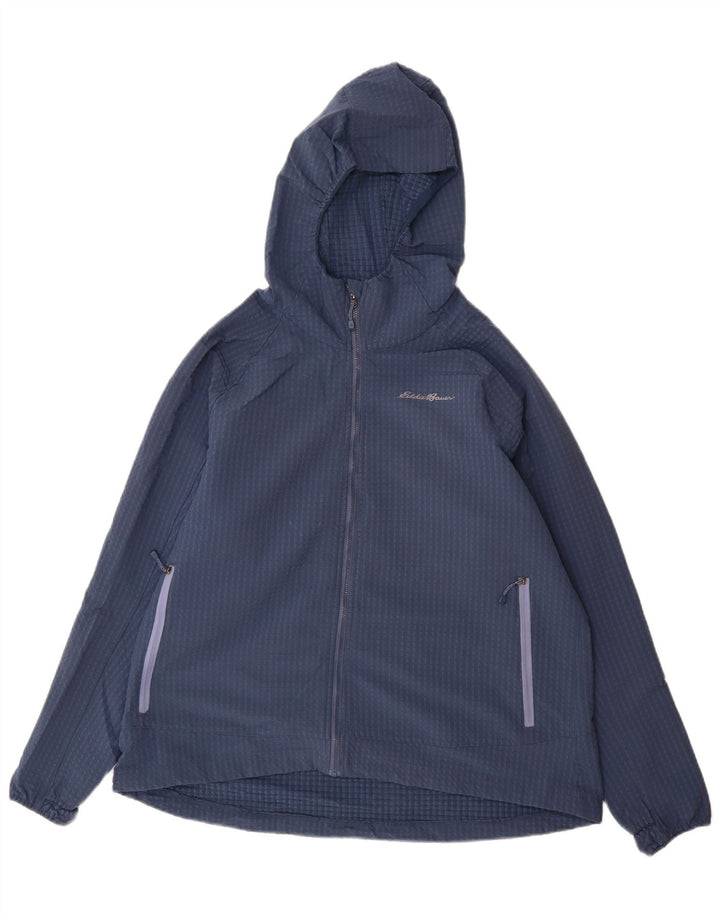 Damska kurtka wiatrówka z kapturem Eddie Bauer UK 20 2XL Niebieski poliester