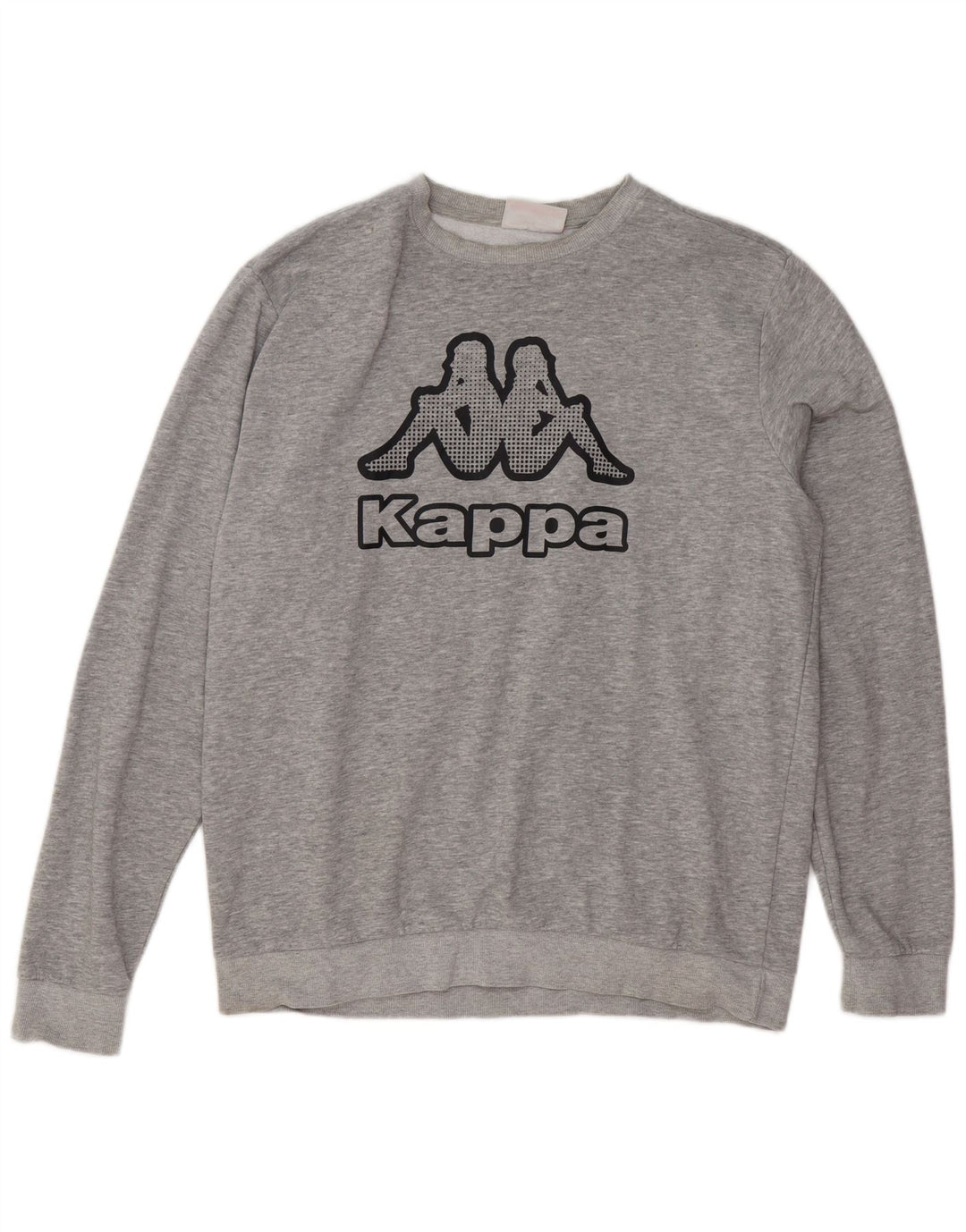 Męska bluza z grafiką Kappa XL, szara, nakrapiana bawełna
