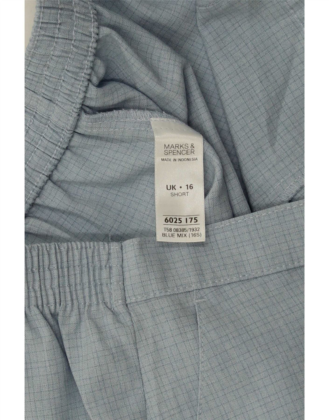 Damskie spodnie Chino Marks & Spencer UK 16 Large W32 L26 w niebieską kratkę