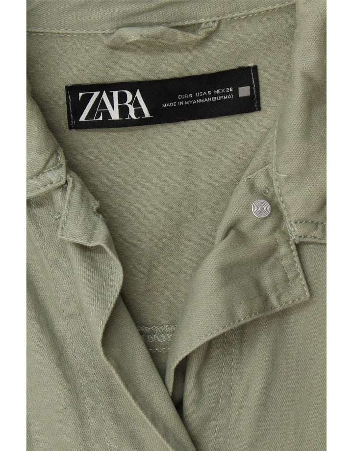 Męska kurtka oversize Zara UK 10 Small, zielona bawełna