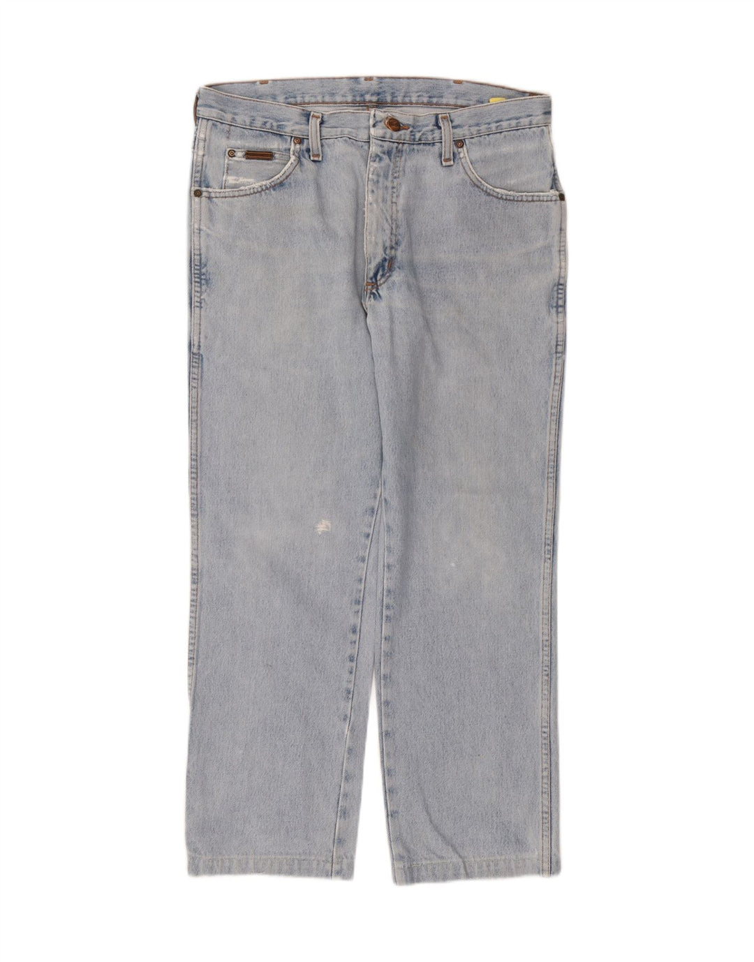 Wrangler Męskie proste dżinsy W34 L30 Niebieskie bawełniane