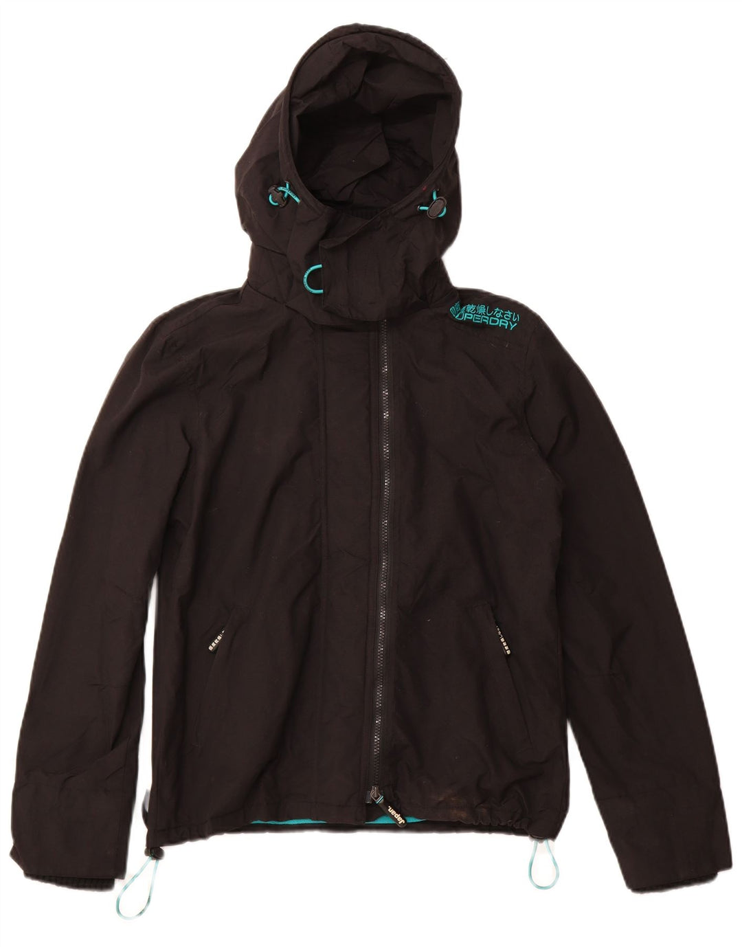 SUPERDRY Damska kurtka wiatrówka The Windcheater UK 14, średnia czarna