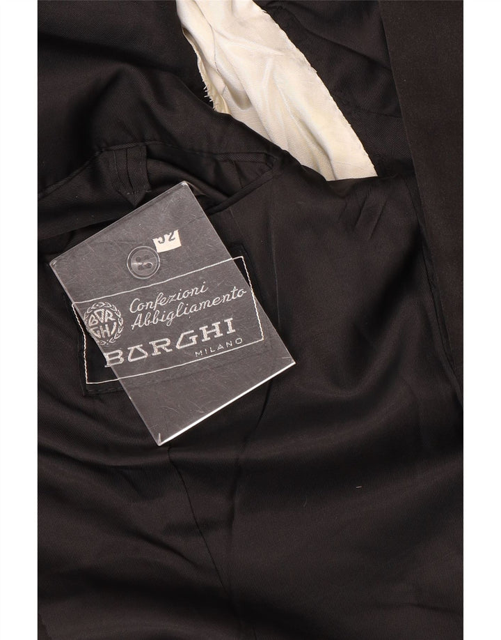 Vintage męski dwuczęściowy garnitur zapinany na 1 guzik IT 52 XL W32 L30 czarny