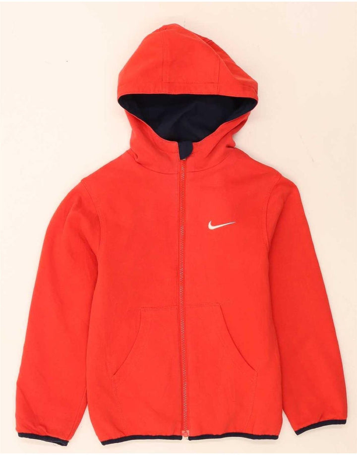 Dwustronna kurtka bomberka z kapturem Nike dla chłopców, 8-9 lat, mała, granatowa