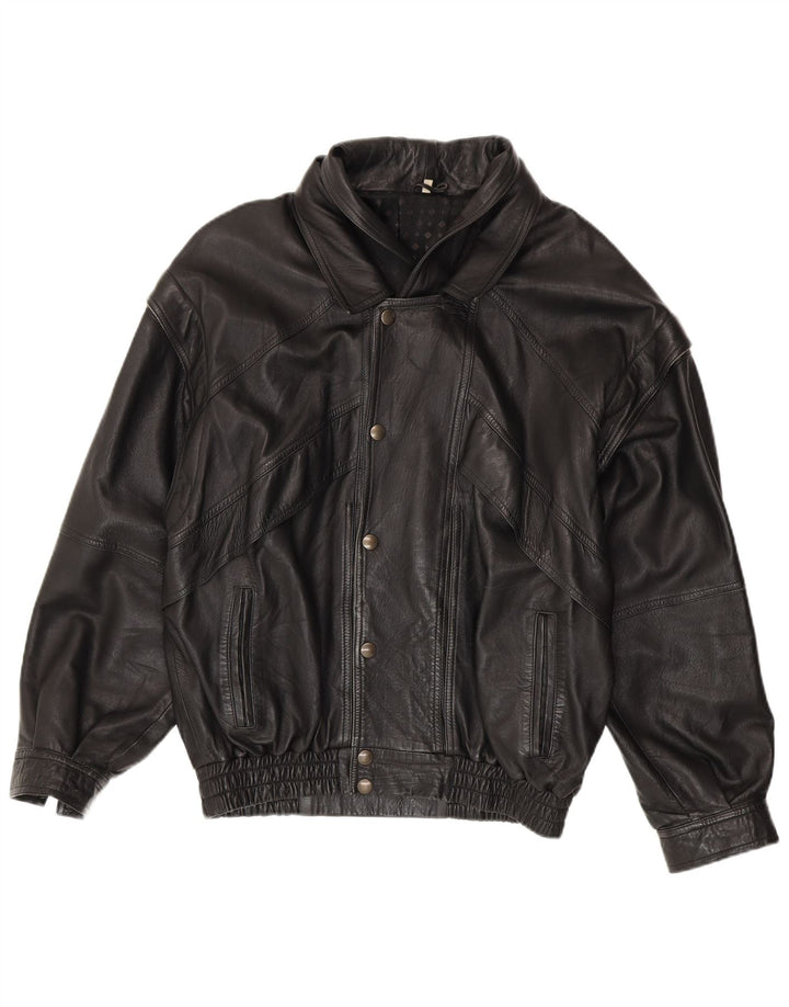 Męska kurtka skórzana SAMANTA IT 52 XL czarna