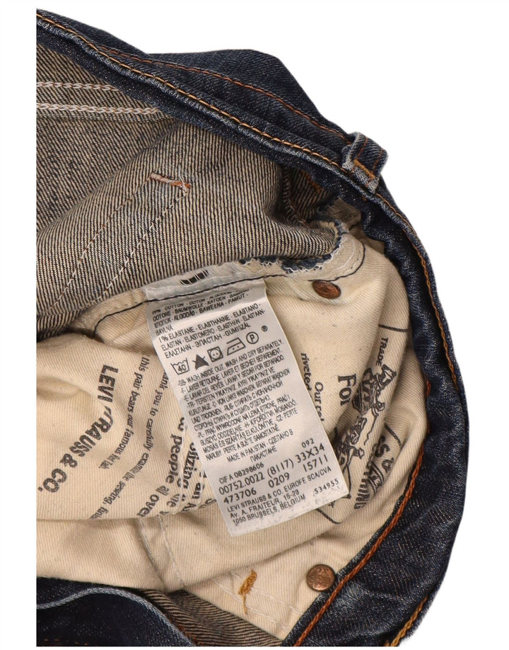 Męskie proste dżinsy Levi's W33 L30 Niebieskie bawełniane