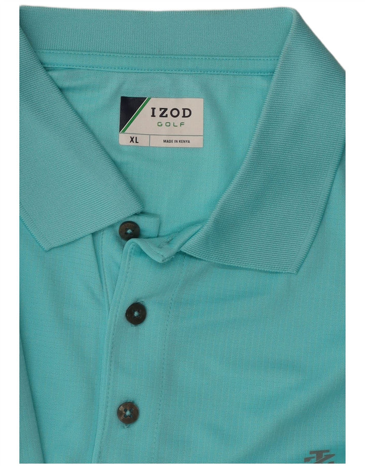 Męska koszulka polo do golfa XL IZOD, turkusowa