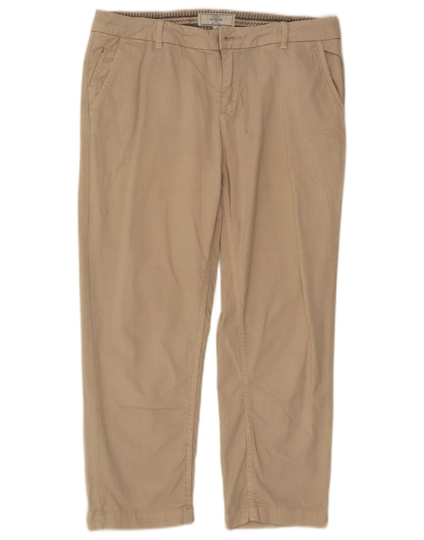 Spodnie damskie Capri Fat Face UK 10 Small W28 L22 Beżowa bawełna