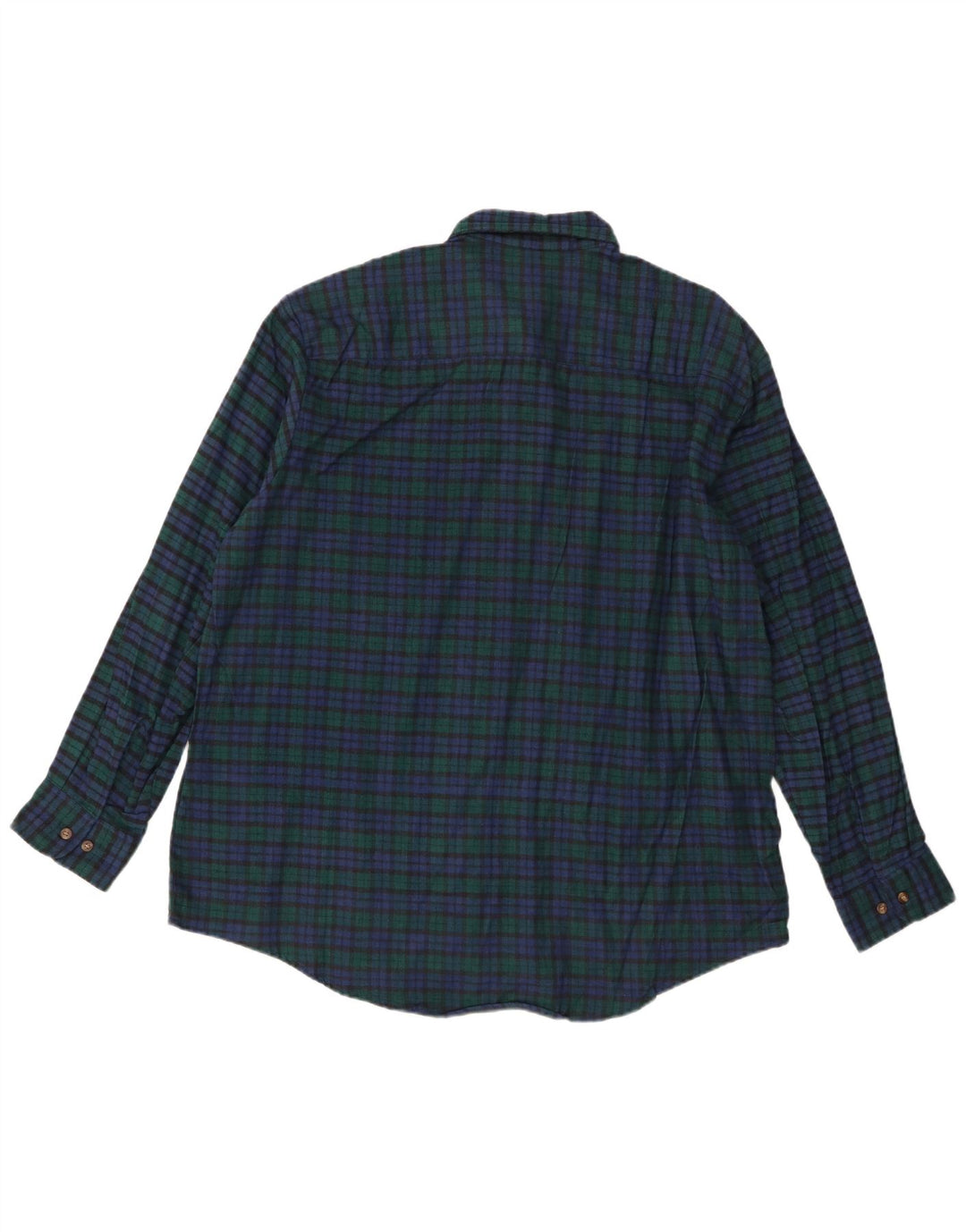 Vintage męska koszula flanelowa XL, bawełniana w zieloną kratkę