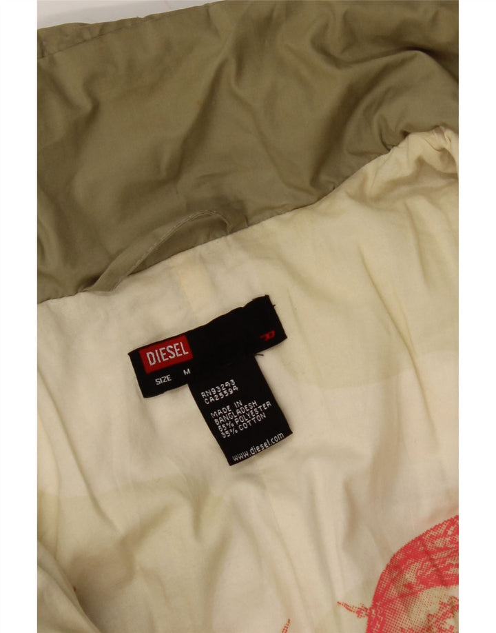 Damska ocieplana kurtka DIESEL UK 14, średni khaki, poliester