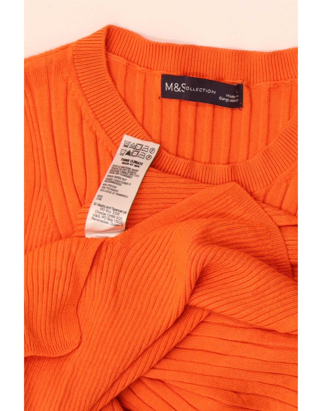 Marks & Spencer Damski top z kamizelką UK 14, duży, pomarańczowy, wiskoza