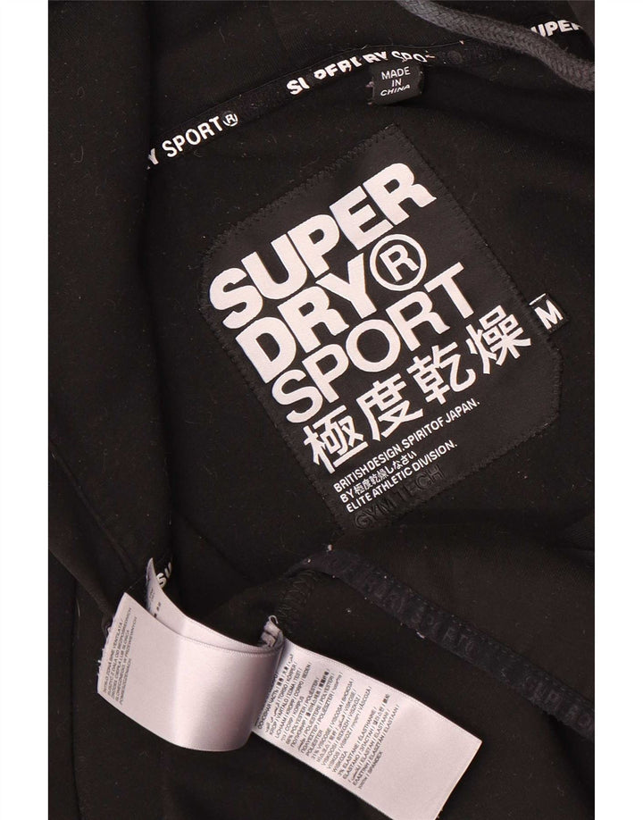 Damski sweter z kapturem i zamkiem Superdry UK 12, średni czarny poliester