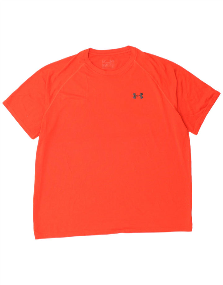 UNDER ARMOUR Męski T-shirt Top XL Pomarańczowy Poliester