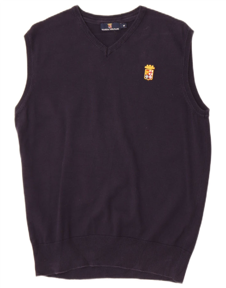 Męski podkoszulek bez rękawów Marina Militare, średni granatowy, bawełniany