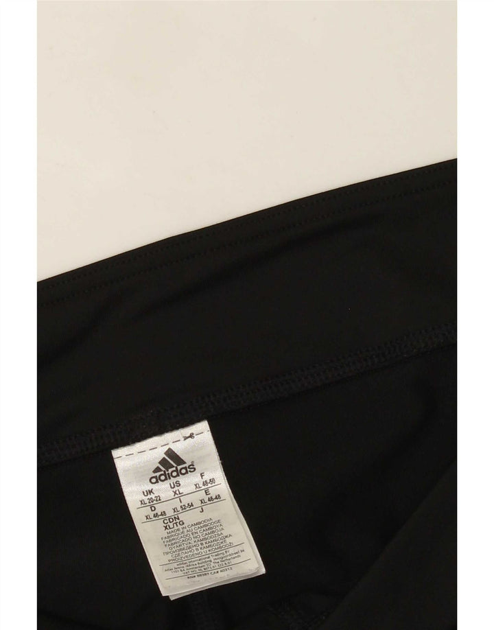 Damskie legginsy Adidas Climalite Capri UK 20/22 XL Czarny poliester