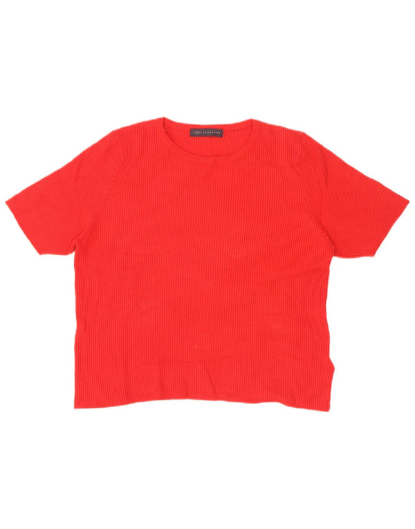 T-shirt damski Marks & Spencer Top UK 18 XL, czerwona wiskoza