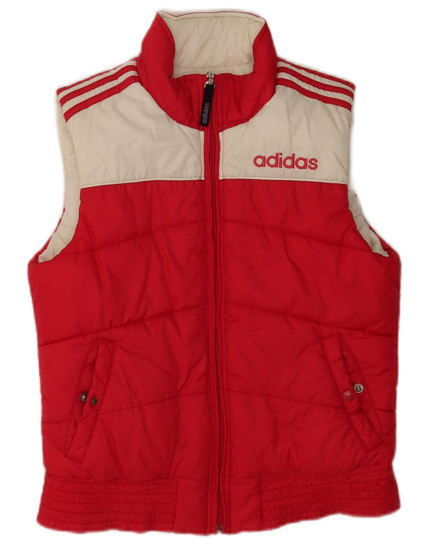 Damska kamizelka Adidas Graphic Reversible Padded Gilet UK 10 Small Red Colorblock
