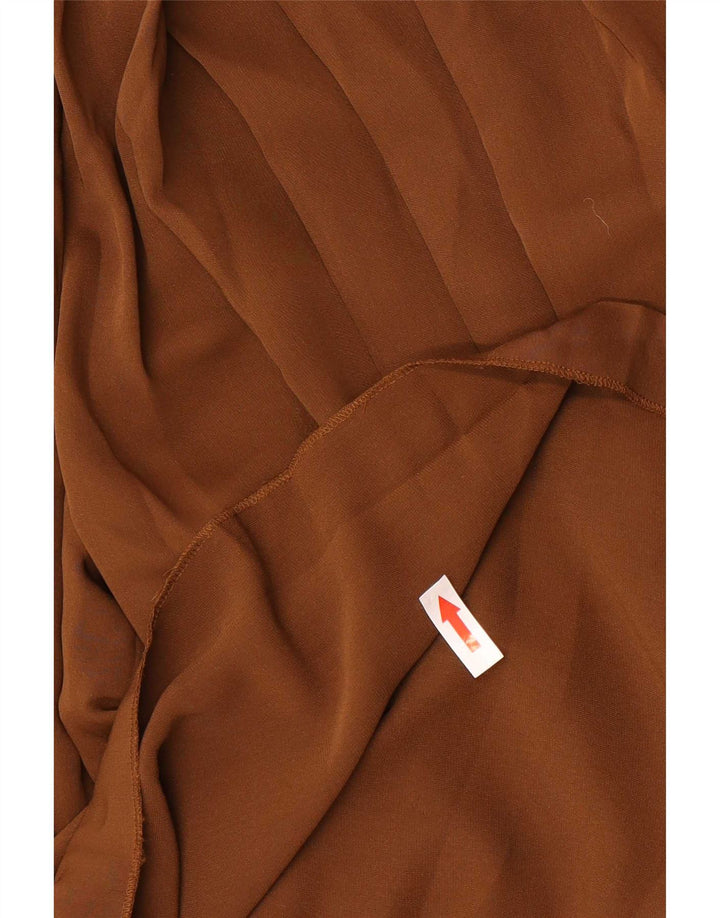 Spodnie damskie Massimo Dutti Cullotes Capri, duże, W32 L22, brązowe, poliestrowe
