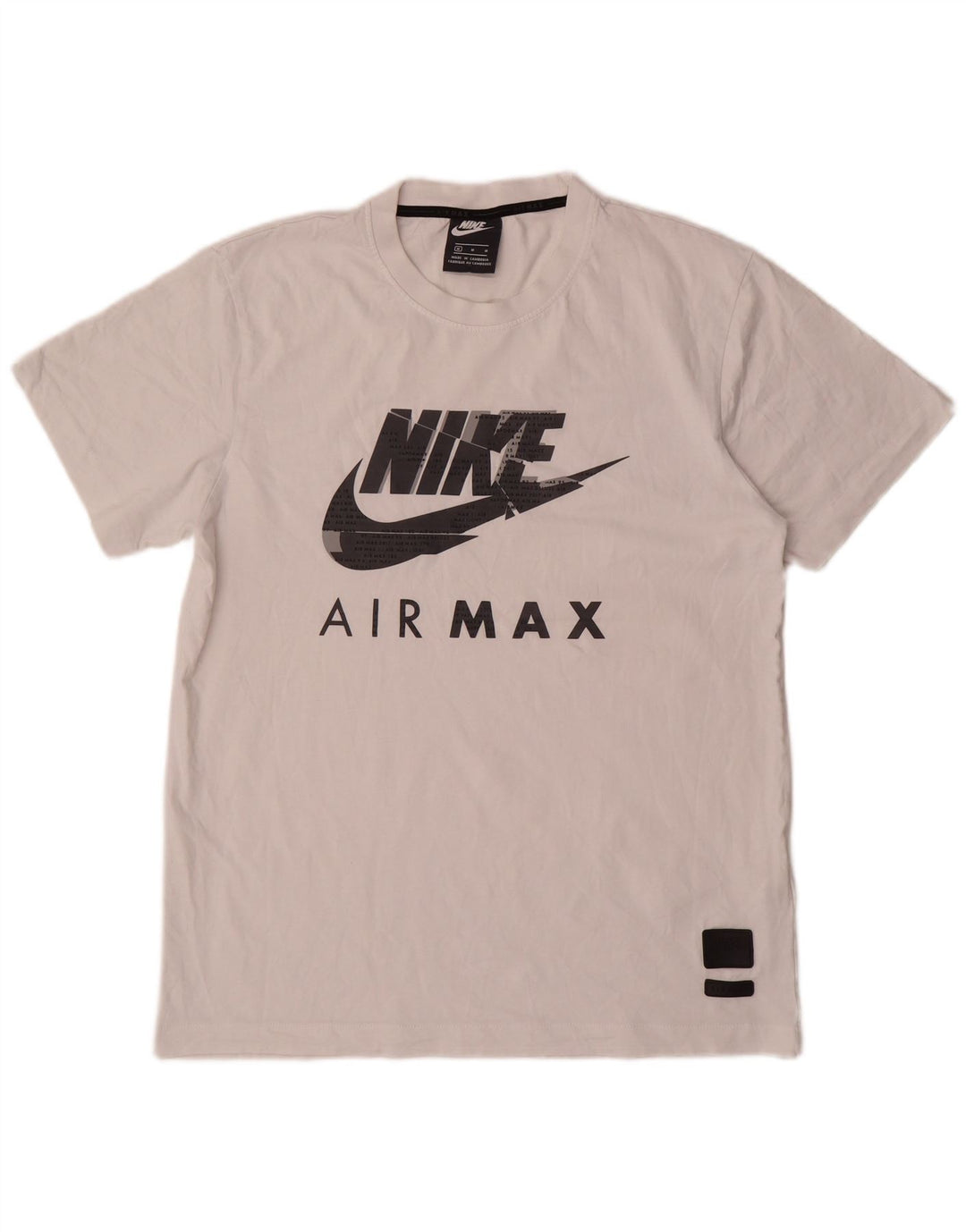 Męska koszulka z grafiką Nike Air Max, średnia, biała bawełna
