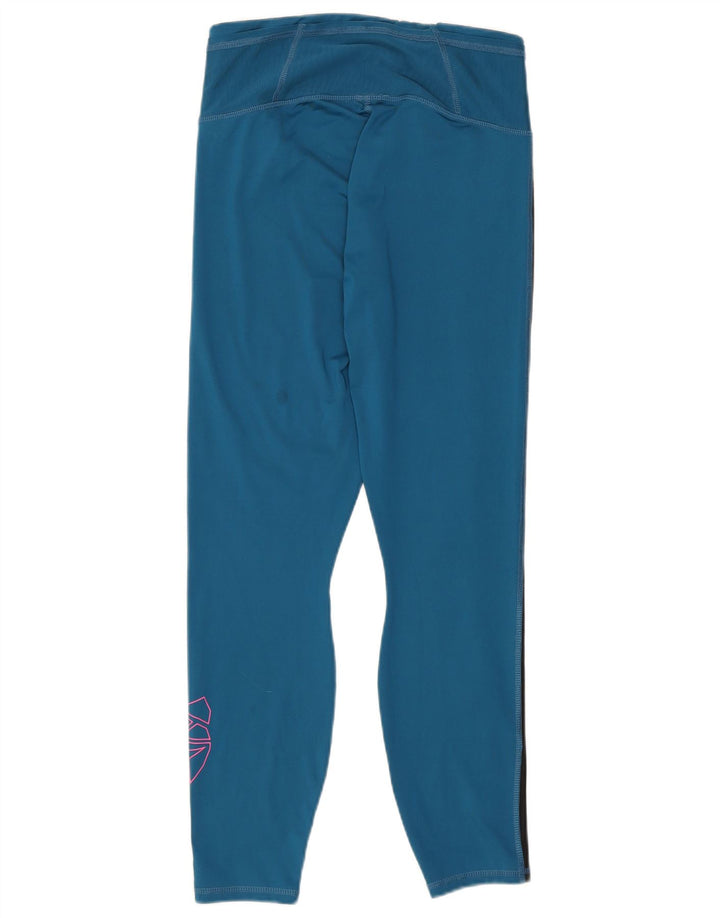 Damskie legginsy Puma Graphic UK 12, średni niebieski, poliester z blokami kolorów