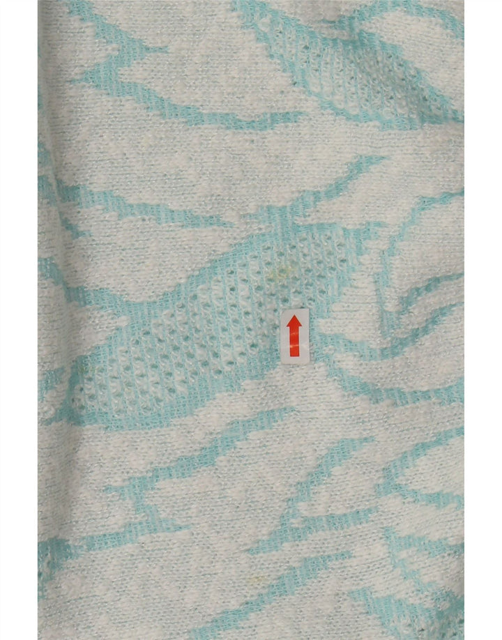 Damski sweter z okrągłym dekoltem VINTAGE IT 50 XL w kolorze turkusowym